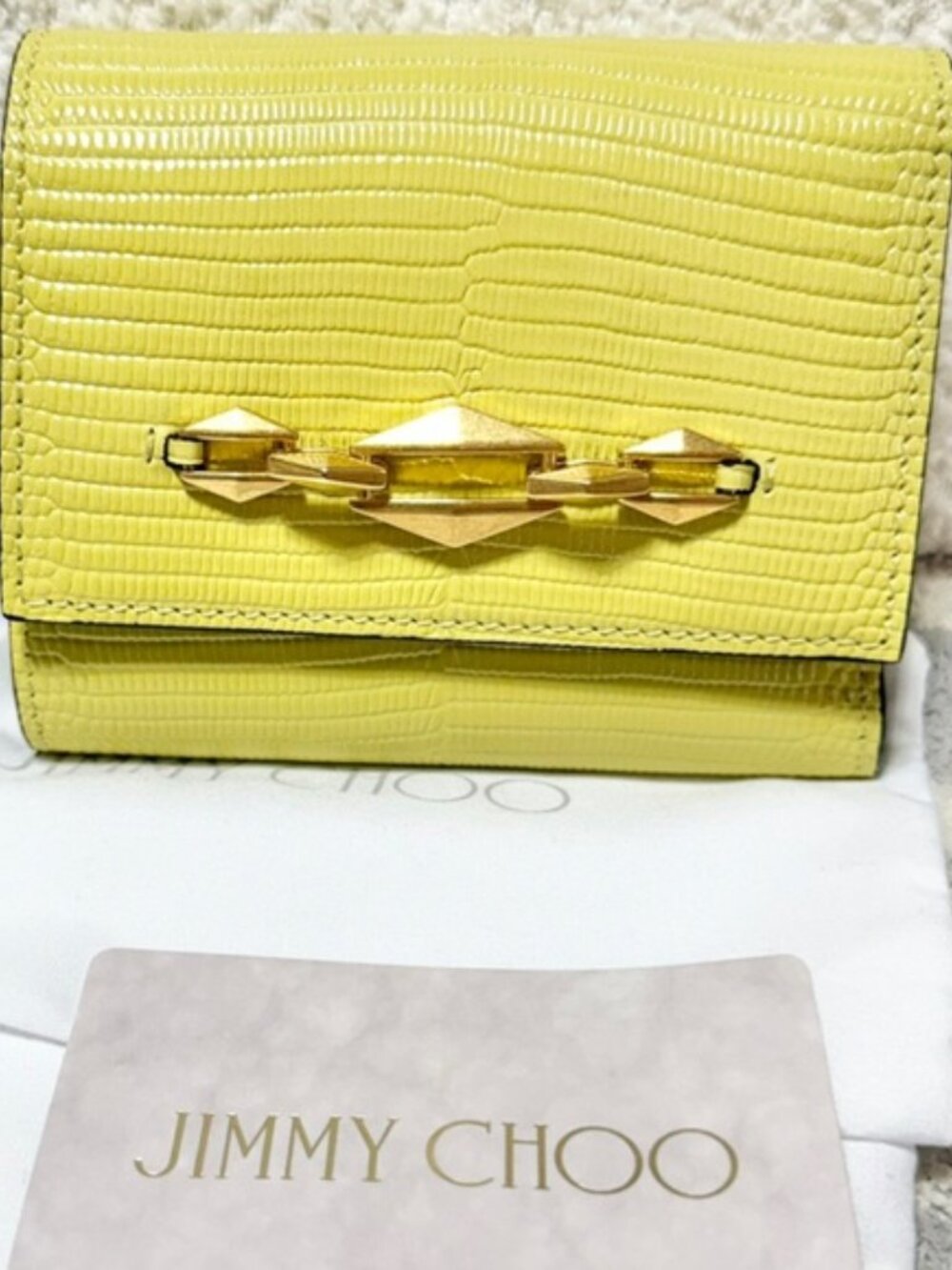 Jimmy Choo Marinda Croc Wallet COA and Dust Bag NWOT